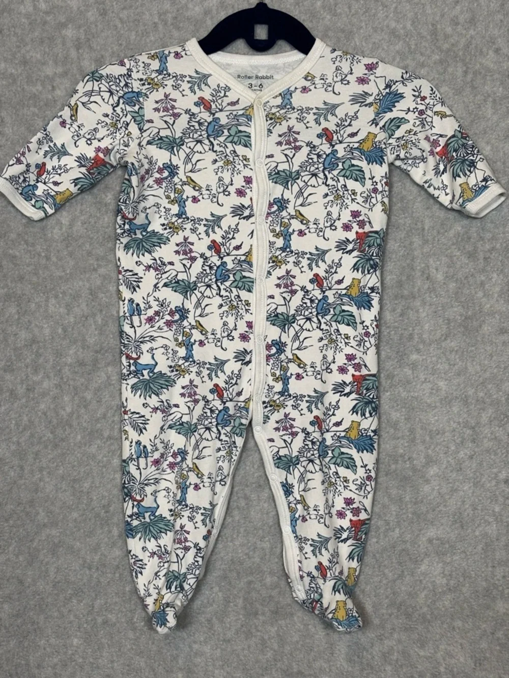 Roller Rabbit Whimsical Print Footie Pajamas Sleeper-Infant 3-6 Months